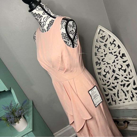 Eliza J Ruffle Drape Sleeveless Maxi Dress Evening Gown Size 6 Wedding Guest - Picture 10 of 16